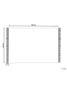 Beliani Geflochtener Teppich YAZLIK in Beige/Schwarz - (W) 140 x (H) 1.5 x (L) 200 cm