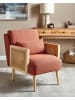 Beliani Sessel ORUM in Orange/Braun - (W) 65 x (H) 80 x (L) 78 cm