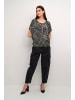 Kaffe Ärmellose Bluse KAamber Loose fit in Black/Turtledove Leaf Print