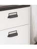 Furn.Design Büromöbel-Set weiß Pinie, anthrazit Landhaus, Kombination mit Rollcontainer