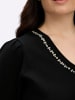 sheego Kurzarm-Pullover in schwarz