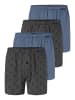 Schiesser Boxershorts Single Jersey in Grau / blau