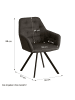 Homestyle4u Polsterstuhl 2er Set in Anthrazit