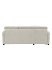 58 aufm Kessel ECKSOFA mit Auszugsbett Kaysa Flachgewebe silber