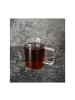 Almina 2er Gläser-Set Henkel 350 ml transparent Riffle Design in Transparent