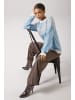Aniston CASUAL Strickpullover in hellblaumeliert-wollweiß-hellbraun