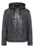 Bruno Banani Lederjacke 2116M in Grau / Melange
