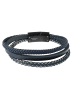 Adeliás Herren Armband – Lederarmband aus Leder 19 cm in blau