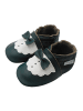 Basrakids Baby Krabbelschuhe aus Leder, weiche Lauflernschuhe mit rutschfester Sohle 