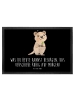 Mr. & Mrs. Panda Fußmatte Quokka Happy mit Spruch in Schwarz
