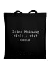 Mr. & Mrs. Panda Tasche Spruch Mutig zu Meinungen mit Spruch in Schwarz