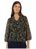 More & More Blusenshirt in twotone print soft moss green
