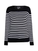 DreiMaster Damen Strickpullover in Schwarz Weiss