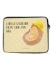 Mr. & Mrs. Panda Notebook Tasche Igel Beten mit Spruch in Gelb Pastell