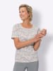 Sieh an! Kurzarm-Shirt in ecru-hortensie-bedruckt