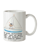Mr. & Mrs. Panda Kaffeetasse Bär Segeln mit Spruch in Weiß