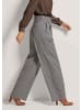 MADELEINE Elegante, lange Hose mit Bundfalten in grau / espresso / melange