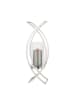 Fink Windlicht "Maddox" mit Glas in Silber - H. 54 cm - B. 13,5 cm