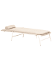 Beliani Gartenliege SEZZE in Beige - (W) 75 x (H) 31 x (L) 201 cm