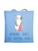 Mr. & Mrs. Panda Tote Bag Tante Shopping mit Spruch in Sky Blue