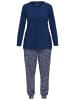 Götzburg Pyjama Drenthe in blau-dunkel-Allover