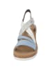 rieker Keilsandaletten in aqua/offwhite/fog-silver
