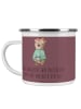 Mr. & Mrs. Panda Camping Emaille Tasse Brautjungfern Party mit S... in Kaffa Coffee