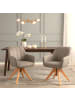 DUBI Möbel 2er-Set: Drehstuhl Mika-Noah in Taupe - (B)60 x (H)87 x  (T)65 cm