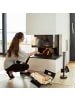 relaxdays Kaminholzkorb in Schwarz - (B)40,5 x (H)18,5 x (T)33 cm