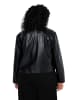 Ulla Popken Kunstlederjacke in schwarz