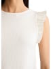 Marc O'Polo DENIM Ärmelloses Volant-Top regular in Silky White