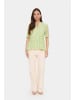 SAINT TROPEZ Kurzarm-Bluse ZannaSZ Gerade Passform in Smoke Green