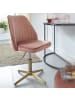 KADIMA DESIGN Samt Drehstuhl, höhenverstellbar, 360° drehbar, 120 kg Belastung in Rosa