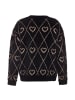 ebeeza Damen Strickpullover in Schwarz