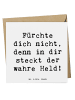 Mr. & Mrs. Panda Grußkarte Spruch Ängste vor Monstern besiegen m... in Weiß
