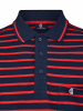 Wind Sportswear Langarm Polo gestreift in marine-rot