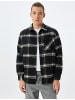 KOTON Shirt in Schwarz Karomuster