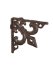 relaxdays 4 x Regalwinkel Lilien Ornamen in Braun