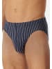 Schiesser Mini Slip / Unterhose 95/5 Essentials Cotton in Schwarz / blau
