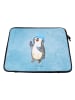 Mr. & Mrs. Panda Laptophülle Pinguin Duschen ohne Spruch in Eisblau