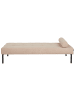 Beliani Chaiselongue CHINON in Beige/Schwarz - (W) 178 x (H) 41 x (L) 73 cm