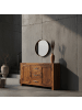 KADIMA DESIGN Elegantes Sideboard Sheesham, 3 Schubladen, 2 Türen, Landhaus-Stil