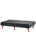 Beliani 3-Sitzer Sofa RONNE in Schwarz/Braun - (W) 180 x (H) 76 x (L) 83 cm