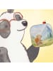 Mr. & Mrs. Panda Tischschoner Bär Bergsteigen Design ohne Spruch in Weiß