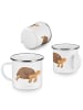 Mr. & Mrs. Panda Emaille Tasse Schildkröte MHerzieren ohne Spruch in Weiß