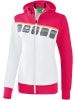 erima 5-C Trainingsjacke mit Kapuze in weiss/love rose/peach