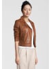 H.I.S Lederjacke mit Steppnaht-Details in D COGNAC