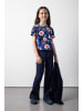 Coccodrillo Gerippte Leggings mit langem Bein in dunkelblau