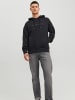 Jack & Jones Bequemer Kapuzenpullover mit dezentem Schriftzug Robust in Schwarz