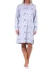 NORMANN Frottee Nachthemd Bündchen Sterne - 69846 in Grau